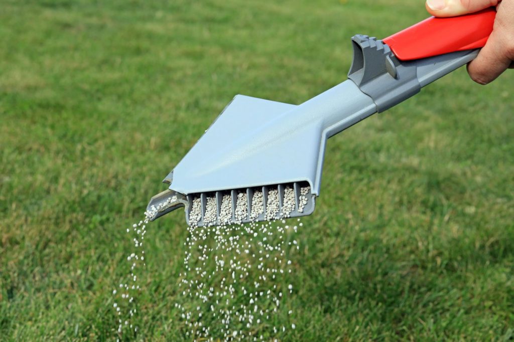 Fertilizer Tool Applying to Grass