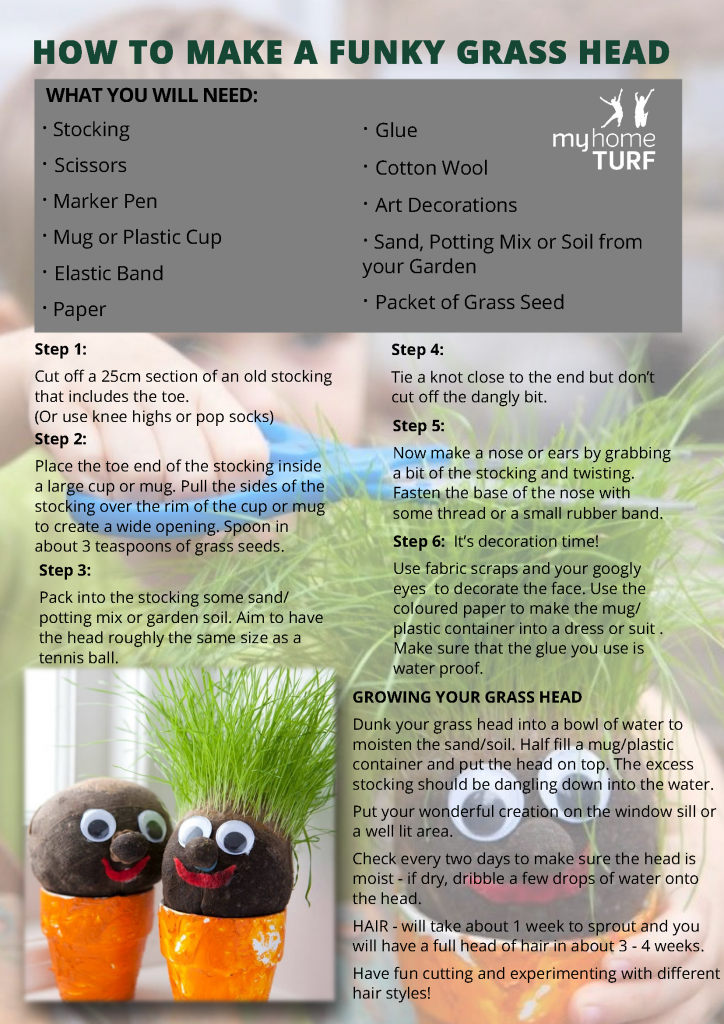 Cutest Grass Heads - Step by Step Instructions to Make